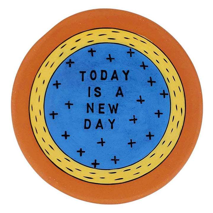Ring Dish - 5in - Today Is a New Day (Assorted Colors) by Leslie Jenner Handmade