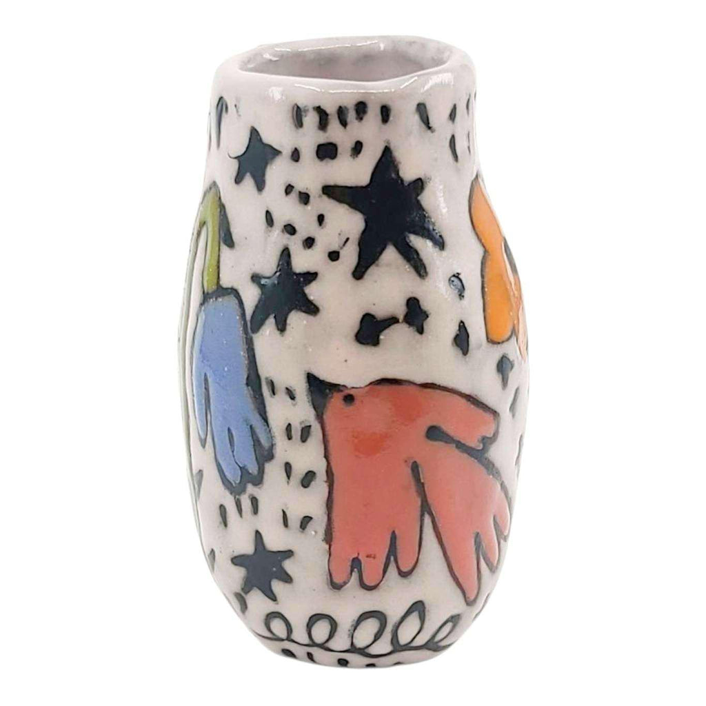 Mini Vase - Flying Birds (Pinks and Purples) by Leslie Jenner