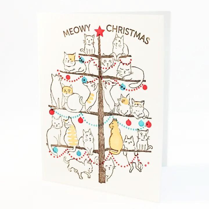 Card - Holiday - Meowy Christmas by Ilee Papergoods, image 1 of 1
