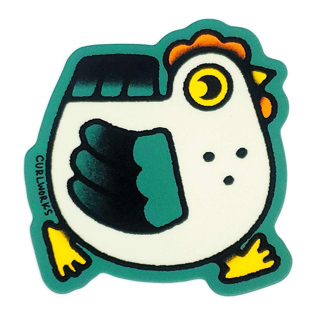 Sticker - Chicken by Curlworks