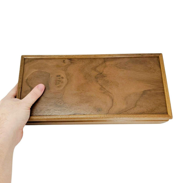 Jewelry Box - Medium - Sentinel (Walnut, Wenge) by Mikutowski Woodworking