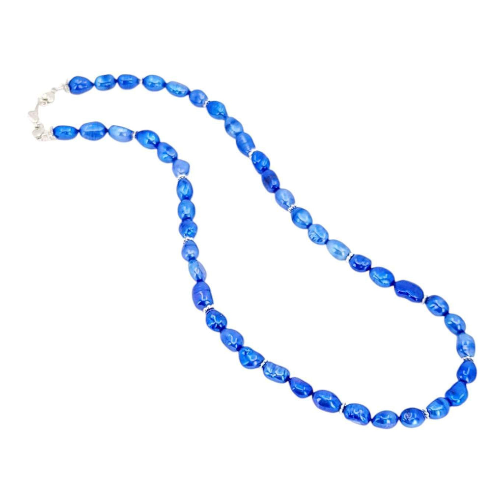 Necklace - Baroque Freshwater Pearl String (Blue) by Tiny Aloha