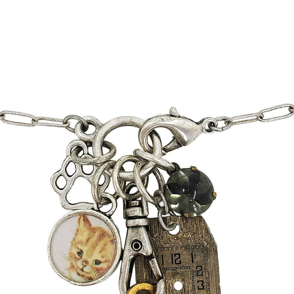 Necklace - ReCollect (Nine Lives for Puff) by Christine Stoll | Altered Relics