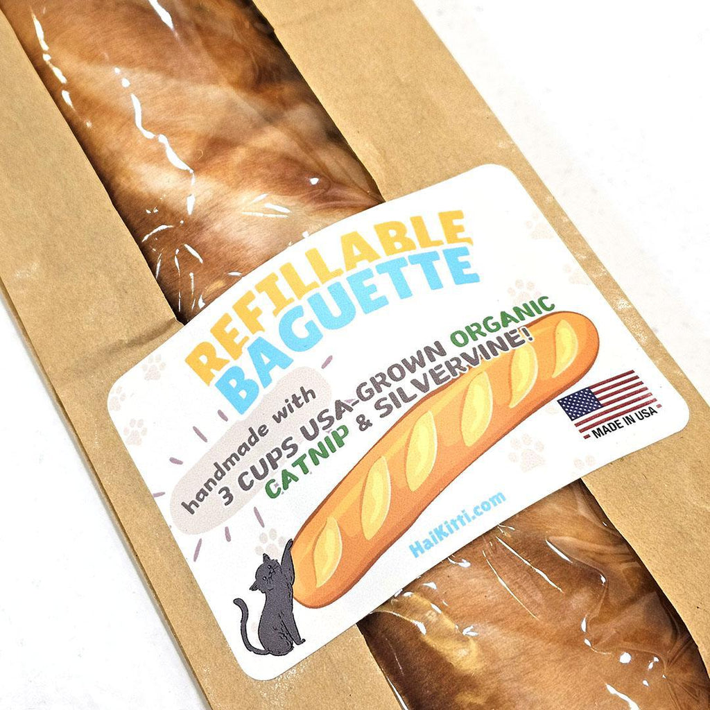 Cat Toy - Refillable Catnip Baguette by HaiKitti