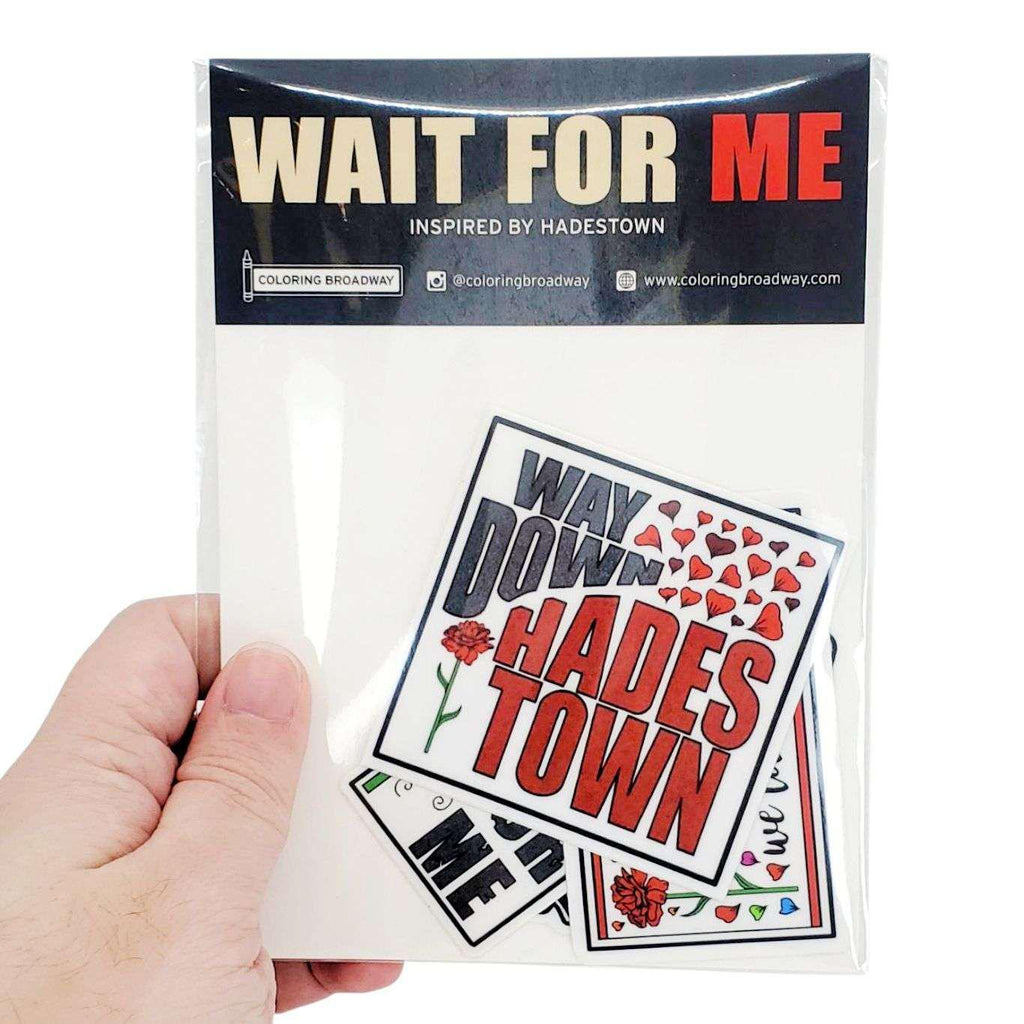 Sticker Pack - Set of 4 - Wait for Me by Coloring Broadway