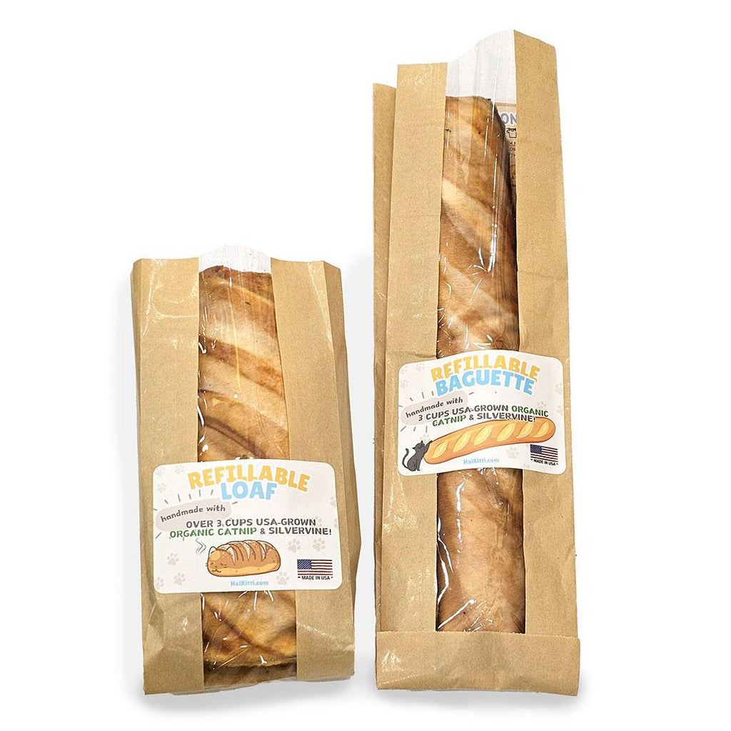 Cat Toy - Refillable Catnip Baguette by HaiKitti