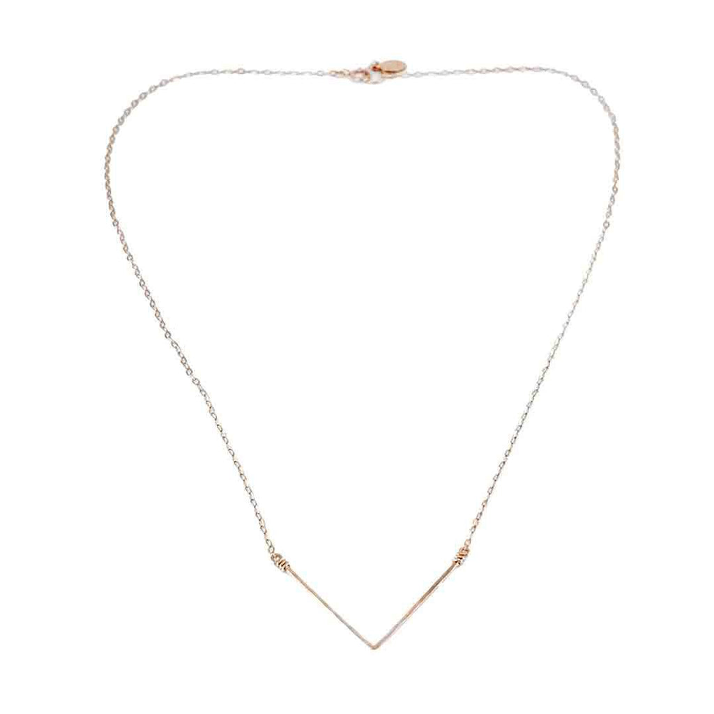 Necklace - Chevron Rose Gold-fill by Foamy Wader