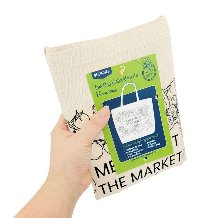 Embroidery Kit - Meet Me at the Market Tote Bag by By Hand Craft Co