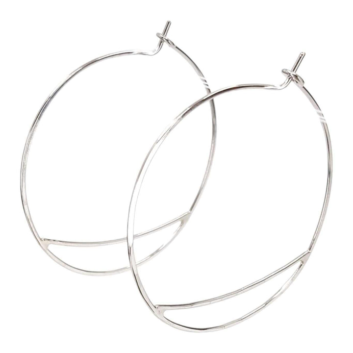 Earrings - Medium Bridge Hoops (Sterling Silver) by Verso