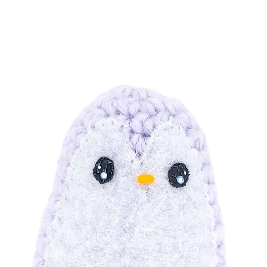 Plush Toy - Small Penguin (Light Purple with Pink Heart) by Moyo Workshop, image 1 of 6
