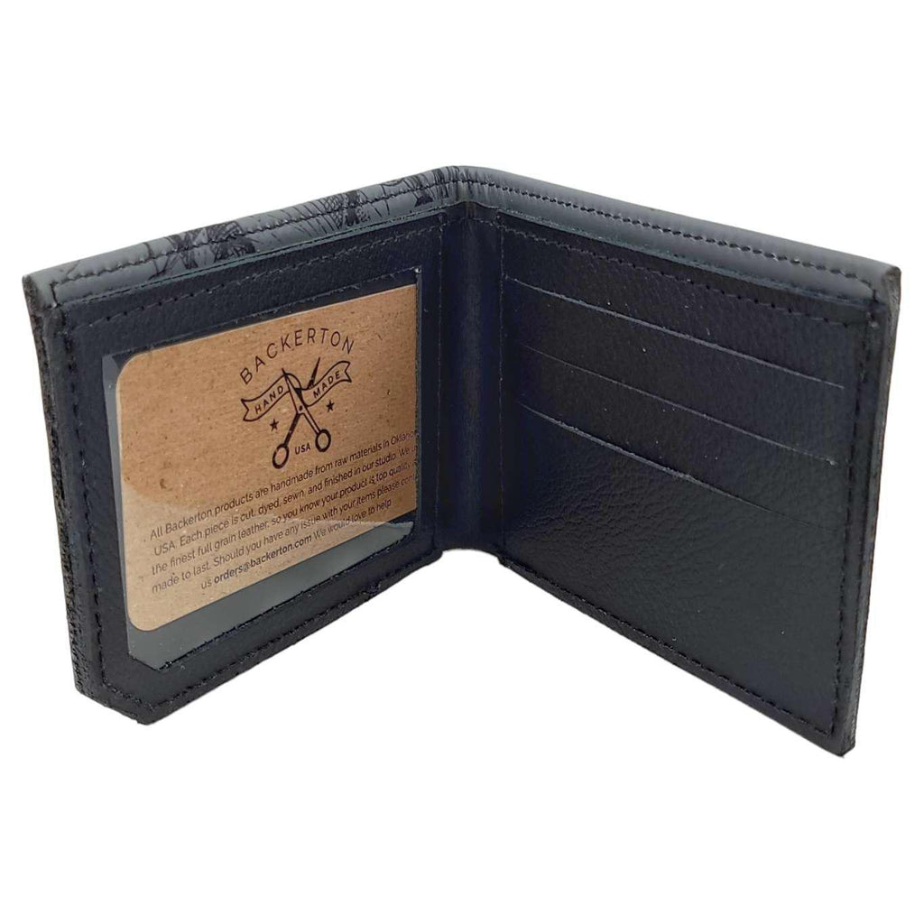 Leather Wallet - Gray Octopus Attacks by Backerton