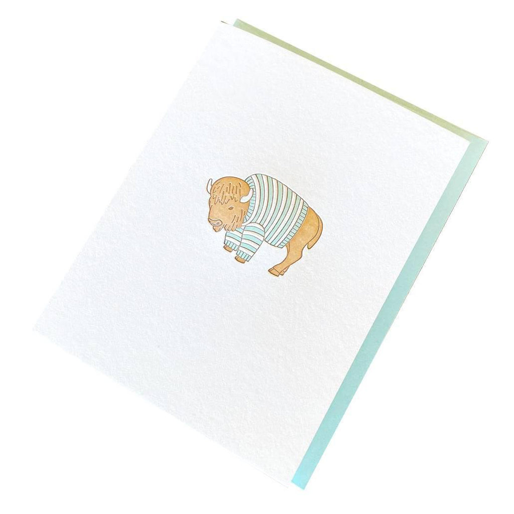 Card - Buffalo Sweater Letterpress by Green Bird Press