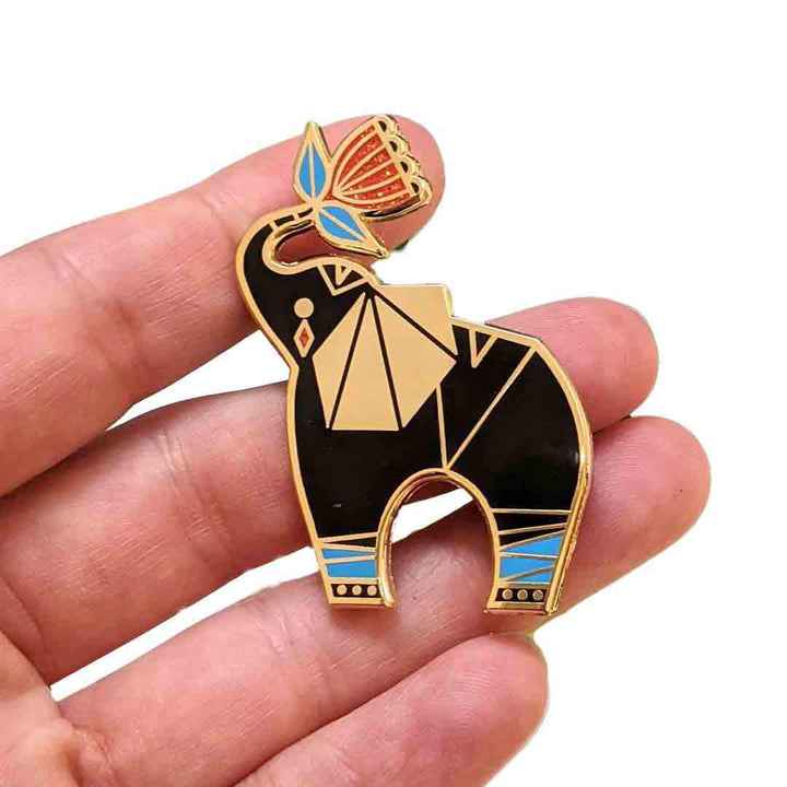 Enamel Pin - Good Luck Elephant by Amber Leaders Designs