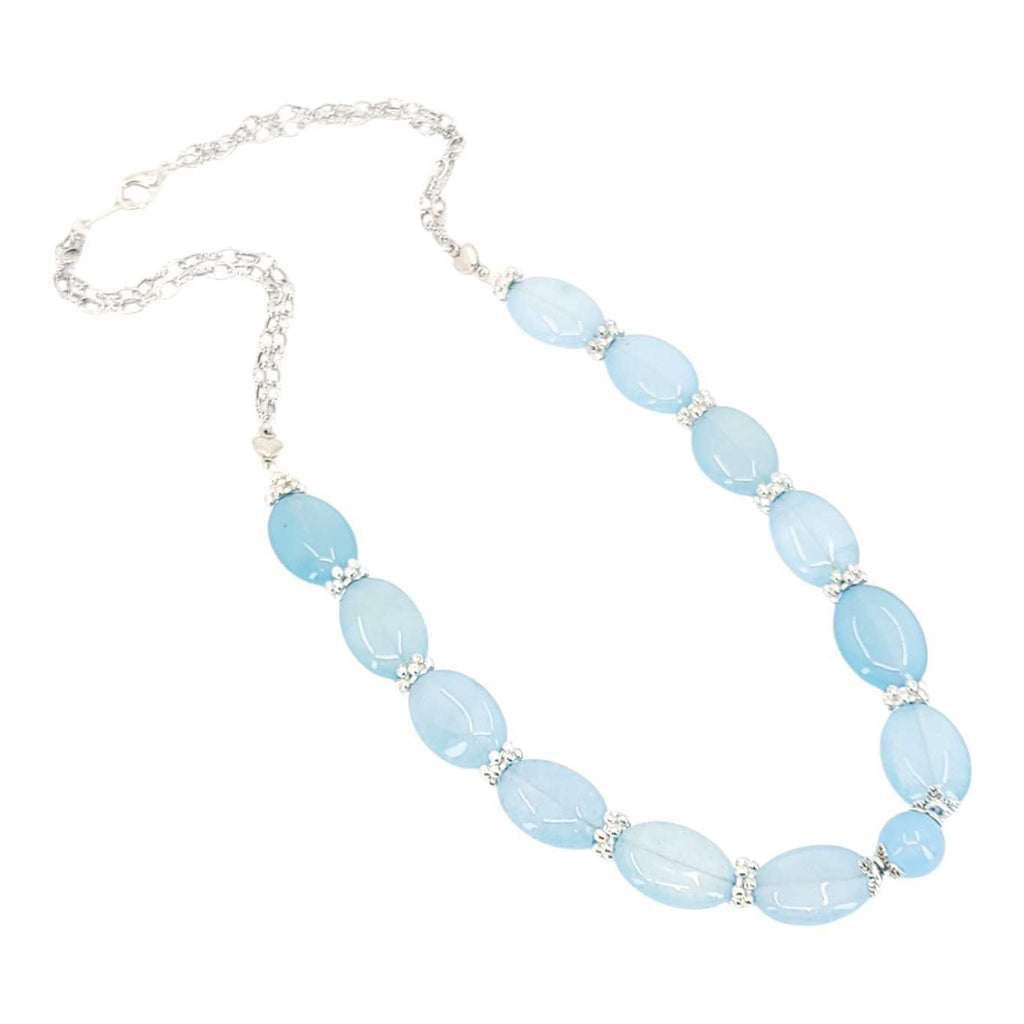 Necklace - Aquamarine Ovals by Tiny Aloha