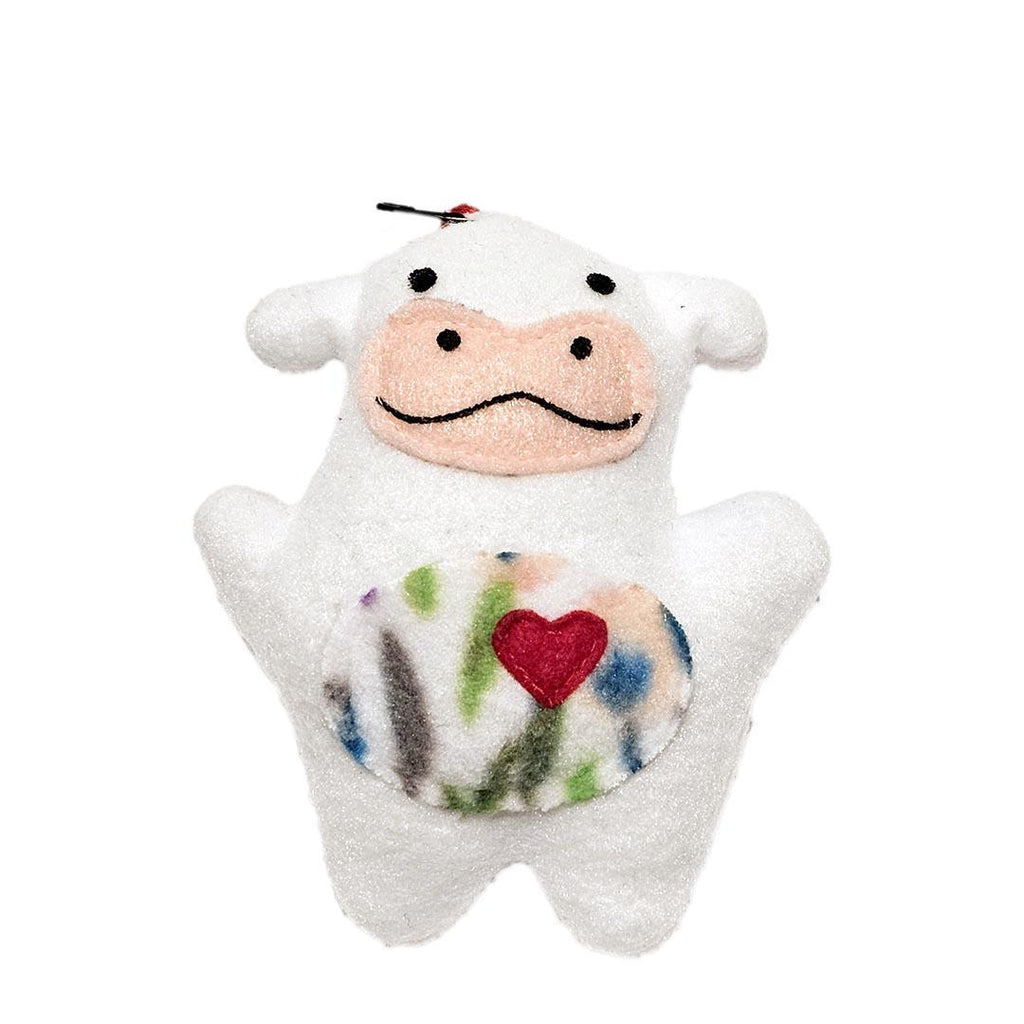 Ornament - Hippo (White) Mini Plush by Happy Groundhog Studio