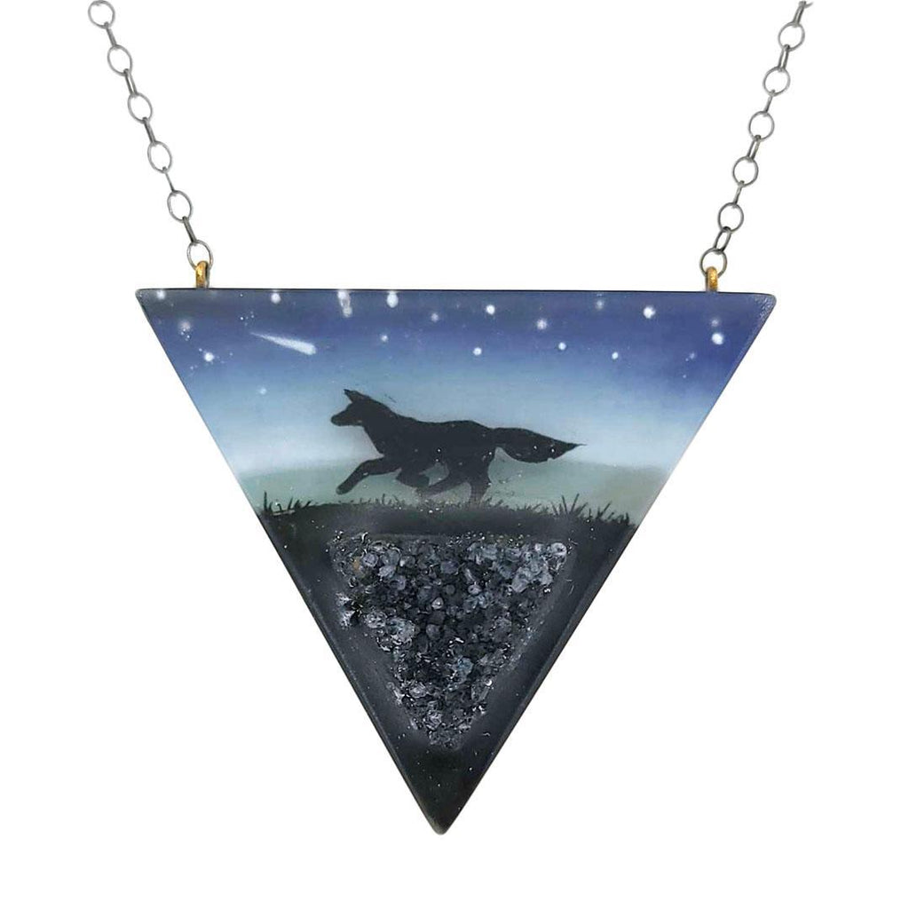 Necklace - Druzy Fox (Triangle) by Fernworks