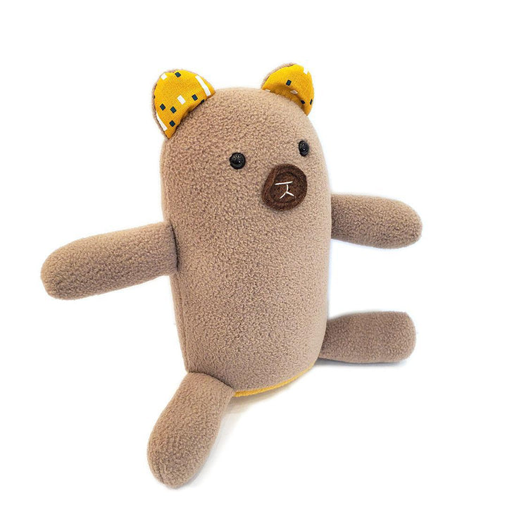 Plush - Light Brown Bear (Yellow Ears) by Mr. Sogs