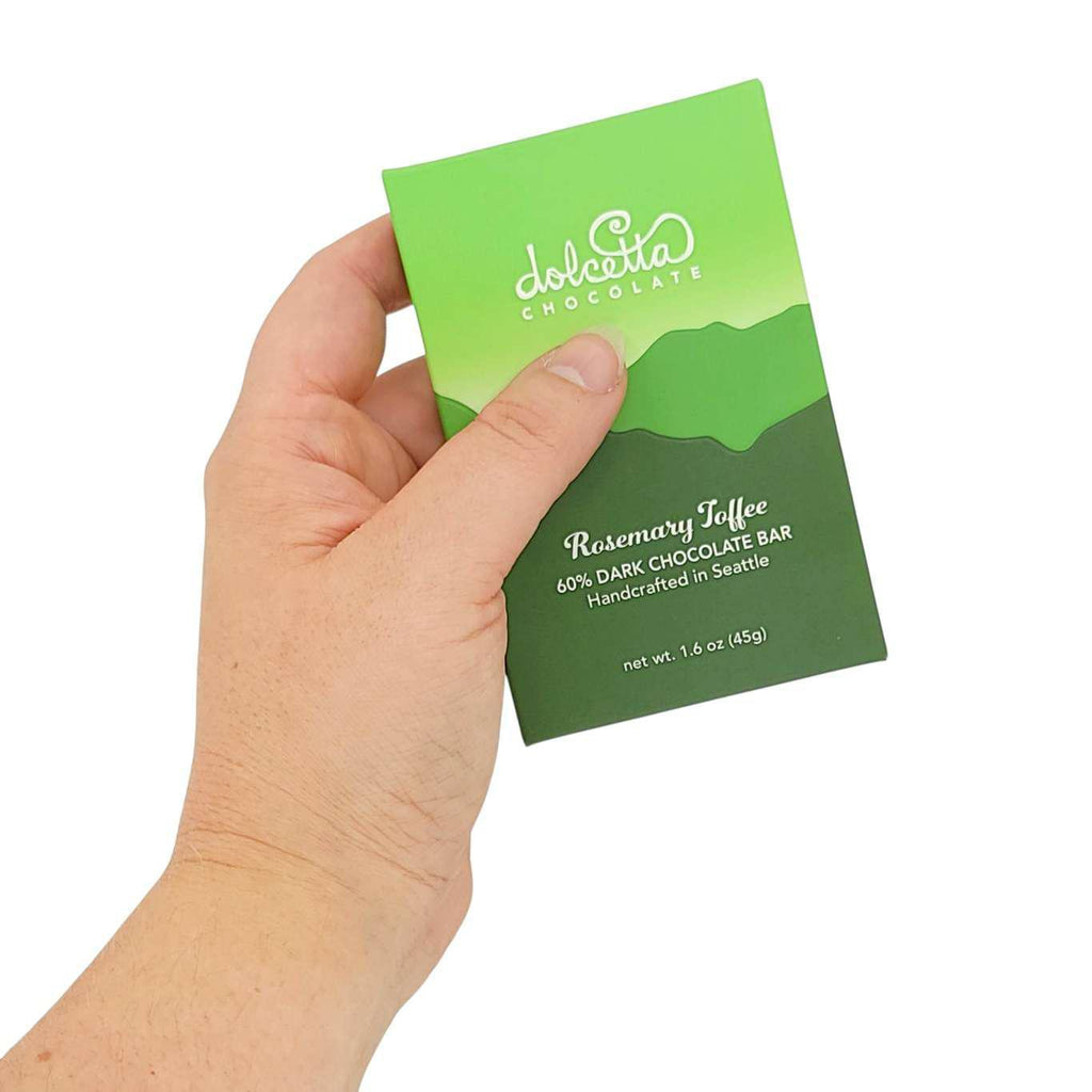 Bar - Rosemary Toffee (60% Dark Chocolate) by Dolcetta Artisan Sweets