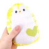 Plush Toy - Large Penguin (Lemon Lime with Green Heart) by Moyo Workshop, image 2 of 7