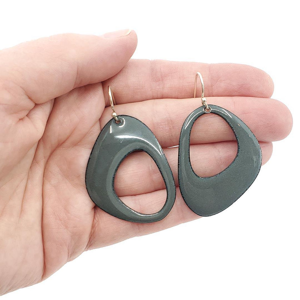 Earrings - Mod Retro (Solid Gray) by Magpie Mouse Studios