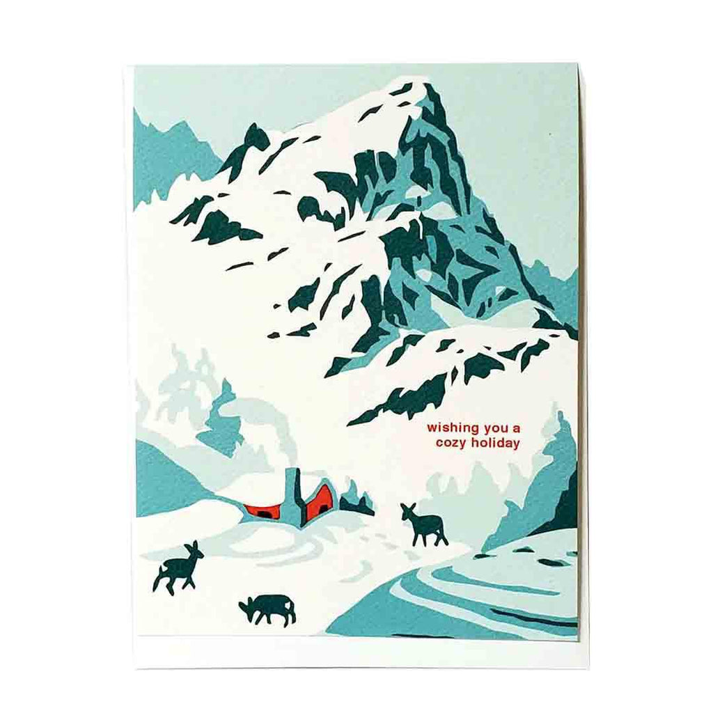 Card Set of 8 - Cozy Holiday Landscape Cards - by Little Green