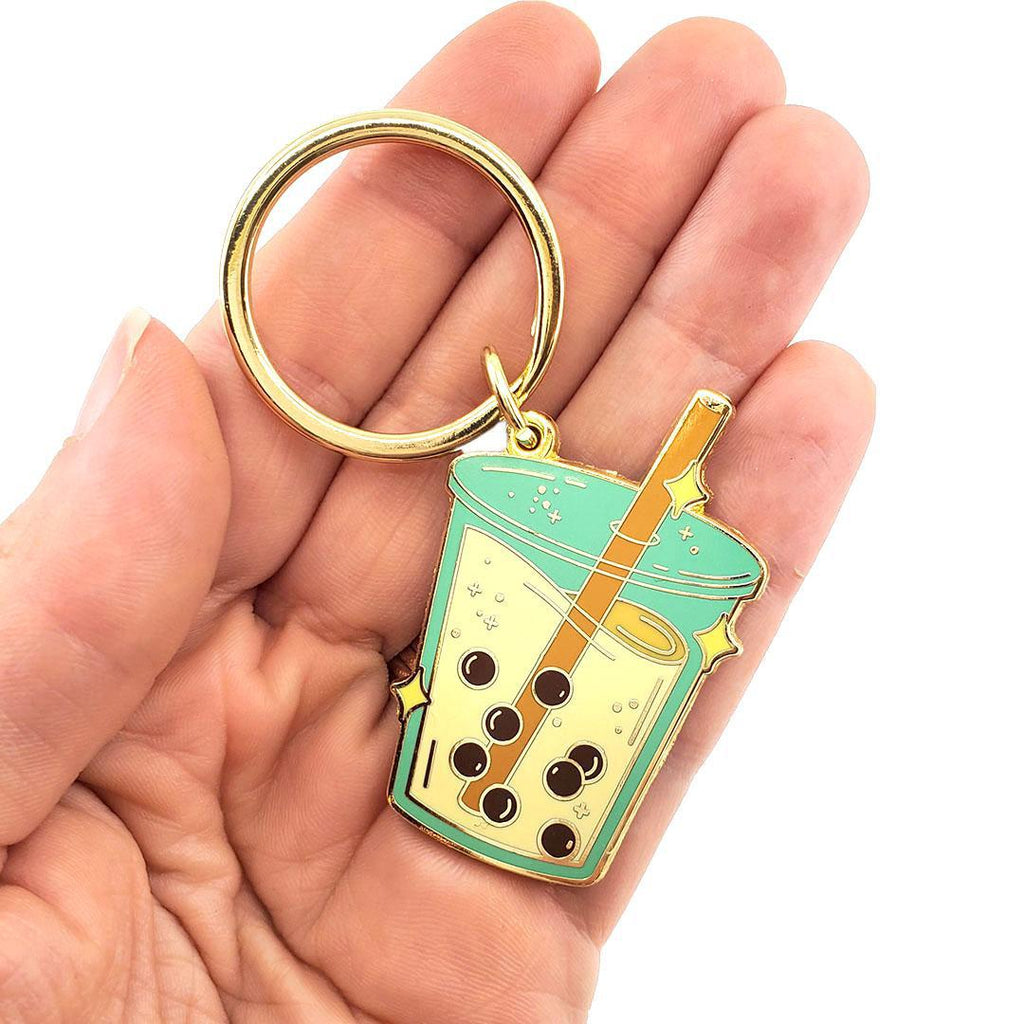 Enamel Keychain - Boba Milk Tea by Occasionalish