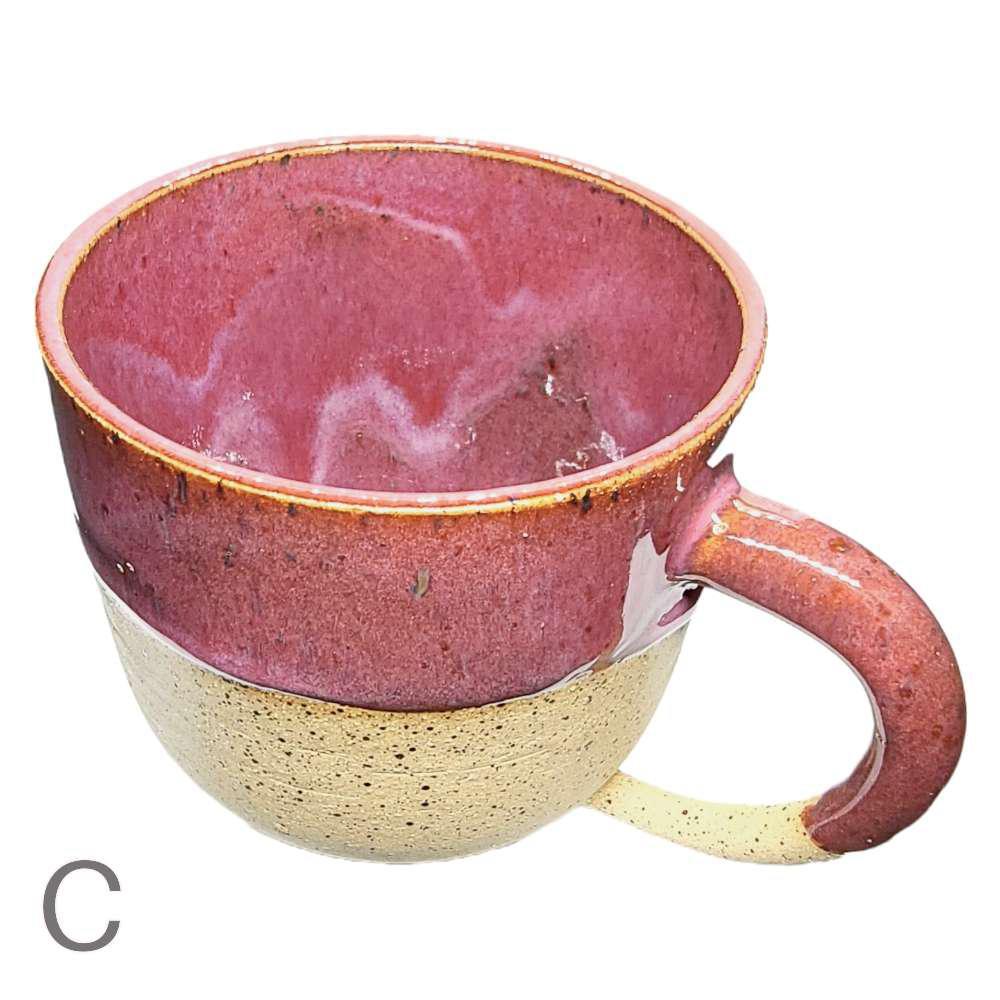 Mug – Footed Stoneware Mug in Plum and Speckled by Korai Goods