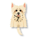 Wood Clock - Westie Pendulum by Popclox, image 1 of 4