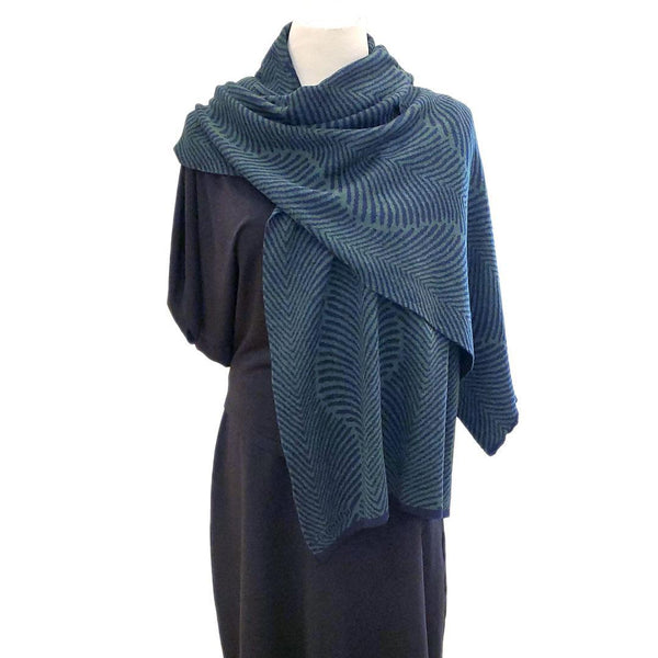 Wrap - Forest Fern in Hunter and Navy by Liamolly