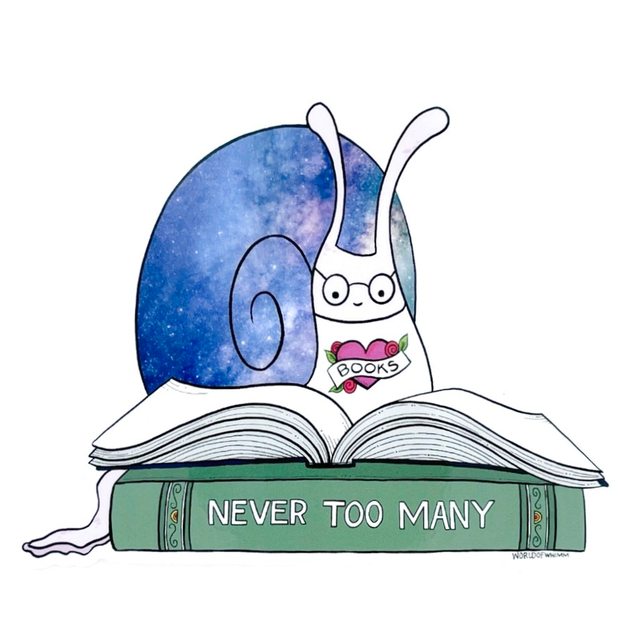 Sticker - Never Too Many Reading Snail by World of Whimm