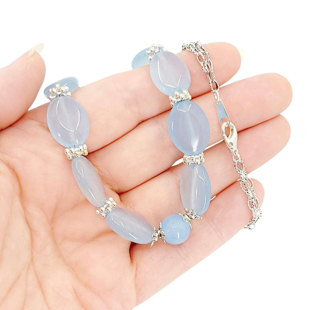 Necklace - Aquamarine Ovals by Tiny Aloha