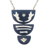 Necklace - Bone Trio (Gunmetal) by Fernworks, image 7 of 8