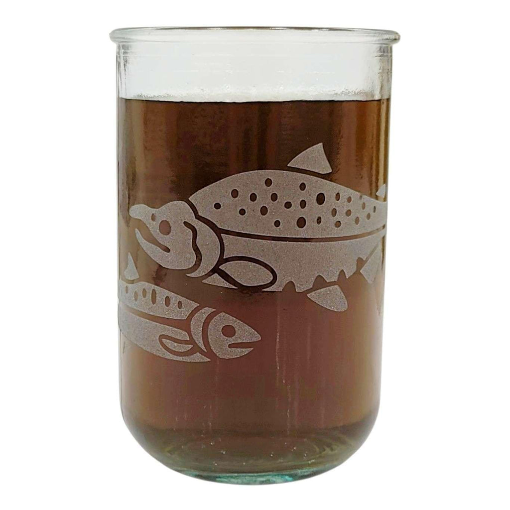 Recycled Glass Tumbler - Tall - Salmon Rustic by Bread and Badger