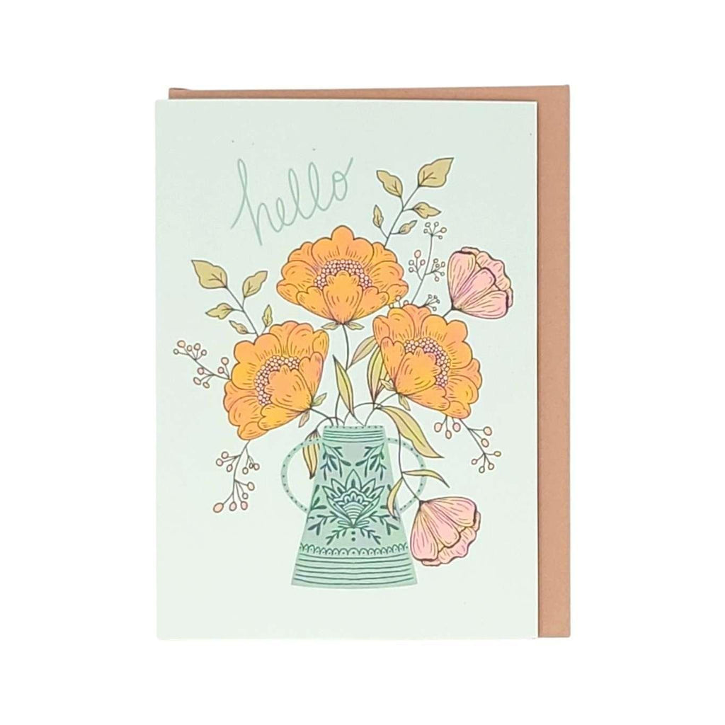 Mini Card - Thinking of You - Floral Vase by Amicreative