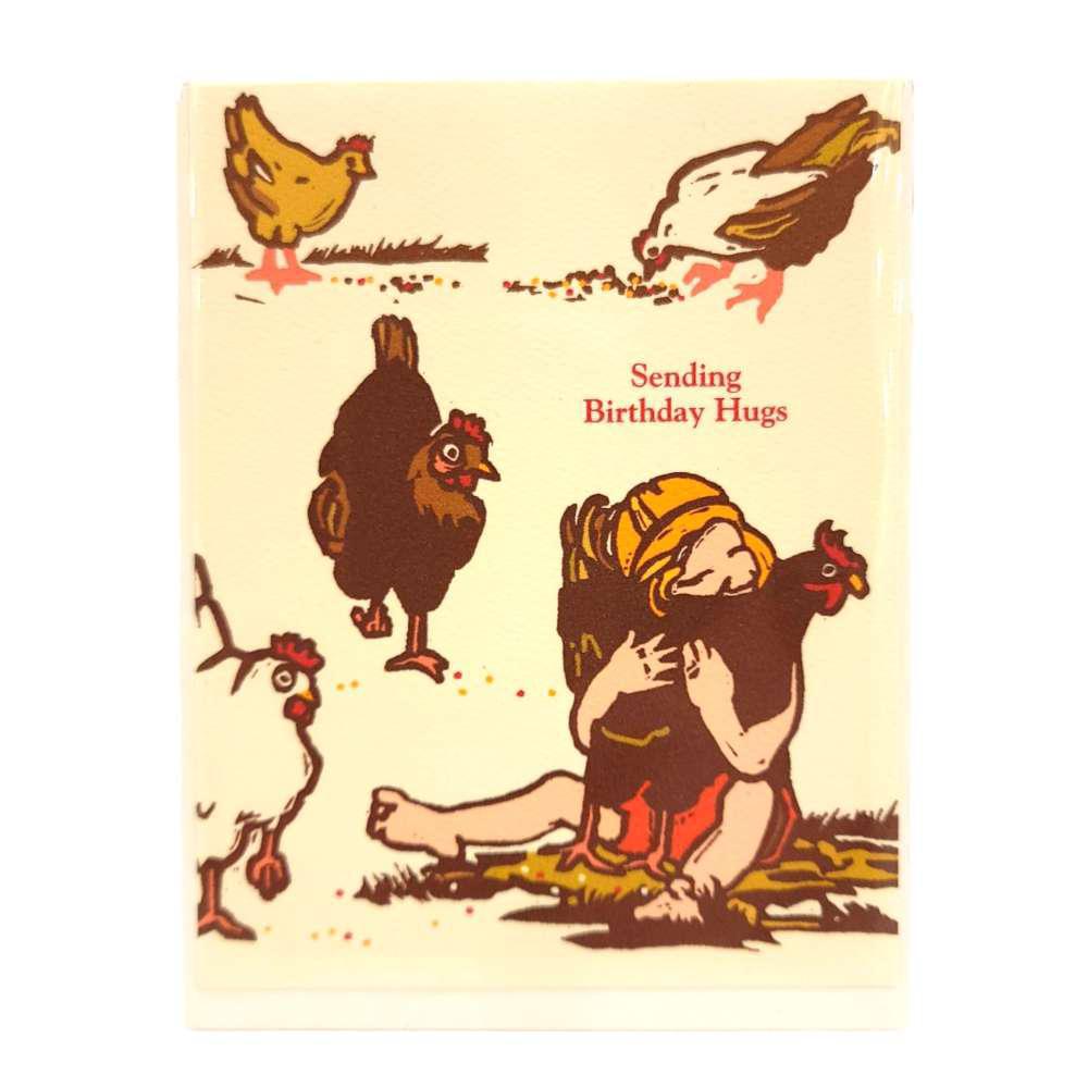 Card - Birthday - Birthday Hug Chicken by Little Green
