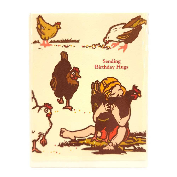 Card - Birthday - Birthday Hug Chicken by Little Green