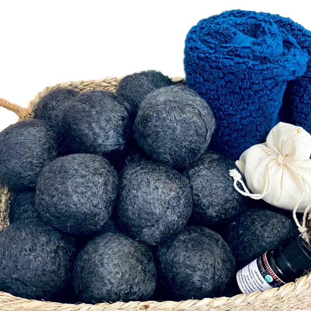 Dryer Balls - 3 pack - Organic Carbonized Bamboo (Charcoal Gray) by Dragonfly Dryer Balls