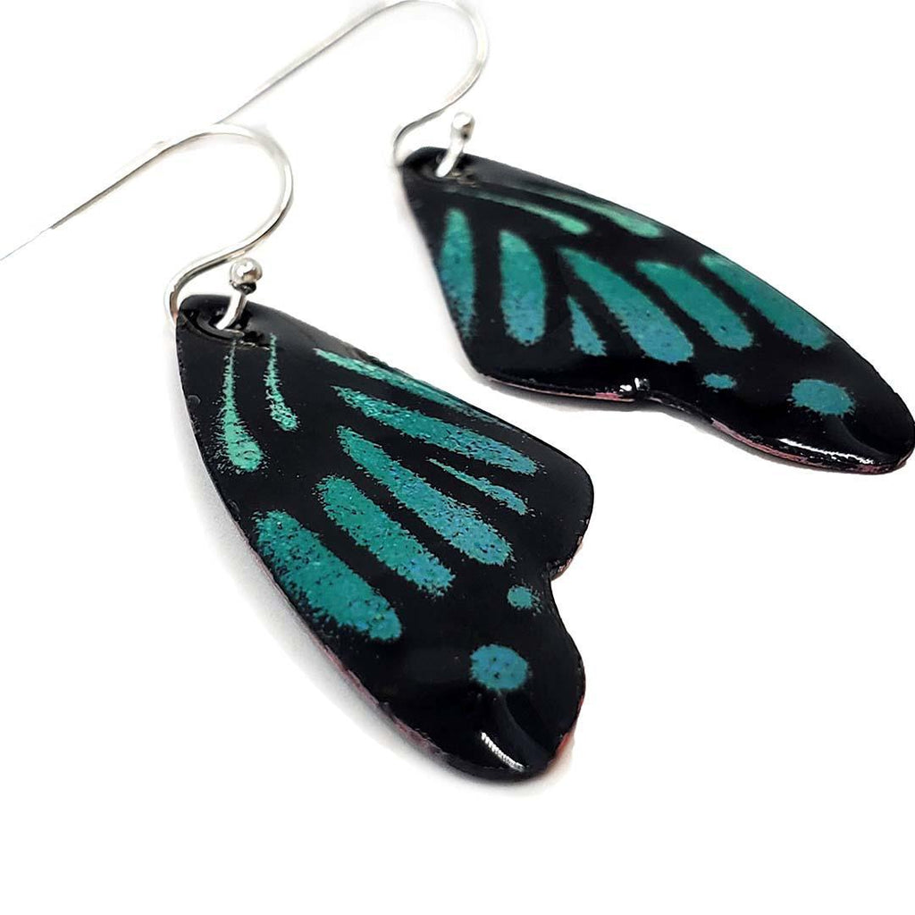 Earrings - Butterfly Wings  (Blues) by Magpie Mouse Studios