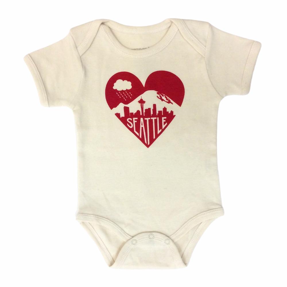 Romper - Seattle Love (Heart) by Orange Twist