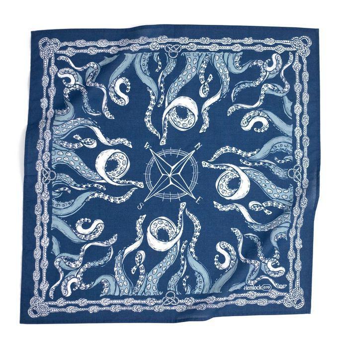 Bandana - Nautilus (Navy Blue Kraken) by Handker Bandanas
