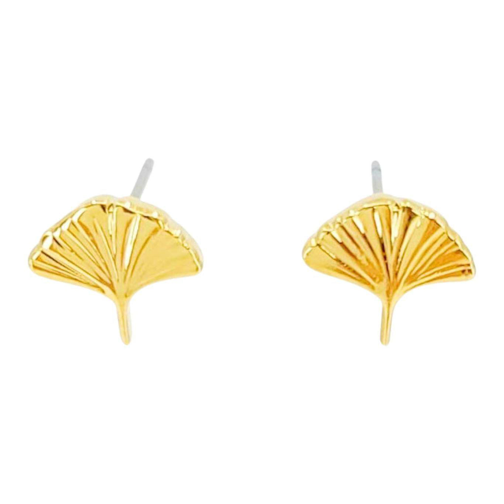 Earrings - Ginkgo Studs by Hemleva
