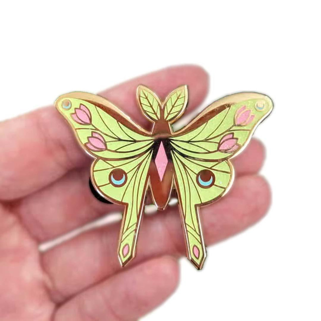 Enamel Pin - Luna Moth by Amber Leaders Designs