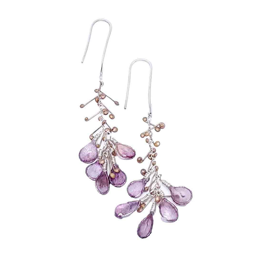 Earrings - Frond Ombre (Assorted Colors) by Verso Jewelry