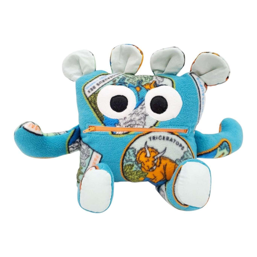 Plush - 14in - Large Chomper Buddy (Teal Dinosaurs Mint) by Peek A Boo Plush, image 1 of 7