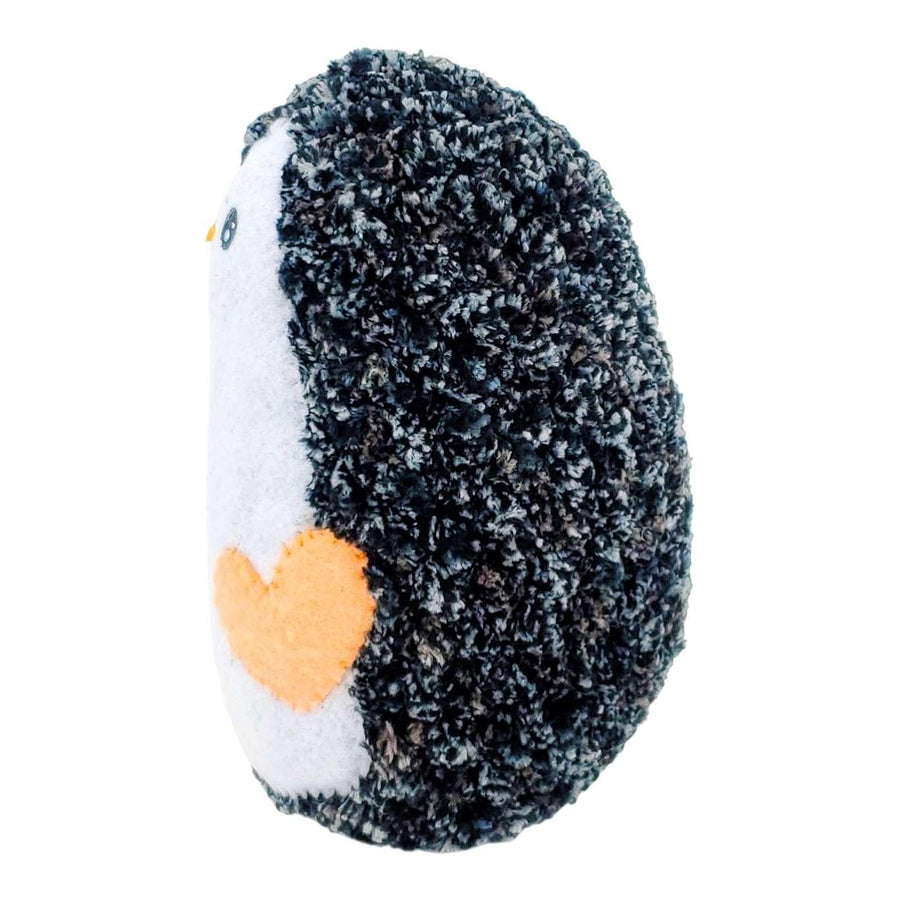 Plush Toy - Large Penguin (Black Speckle with Peach Heart) by Moyo Workshop, image 3 of 7