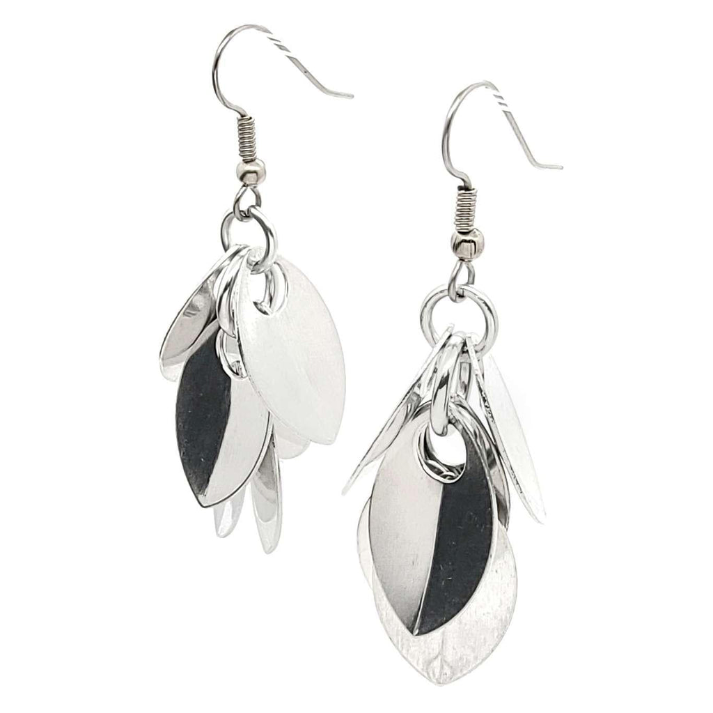 Earrings - Short Leafy Cascade (Silver) by Rebeca Mojica