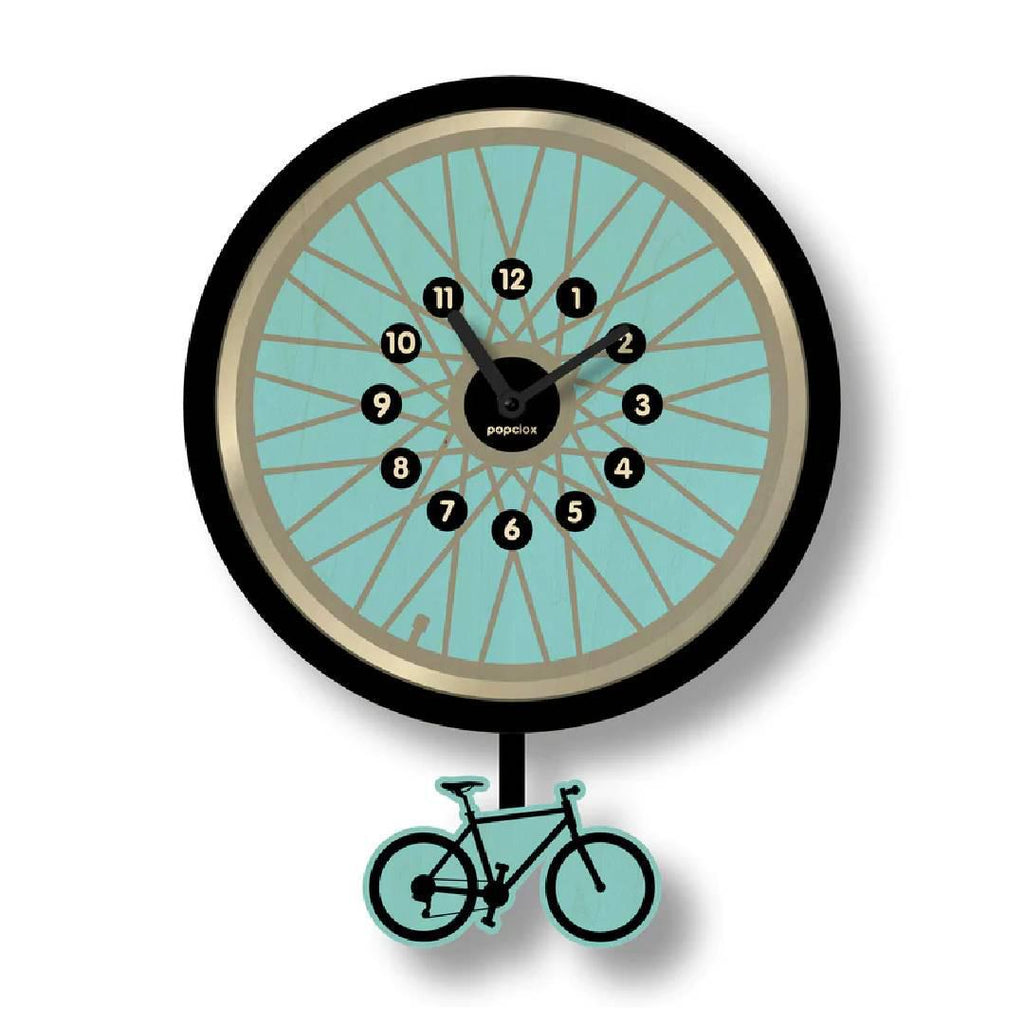 Wood Clock - Bicycle Pendulum by Popclox