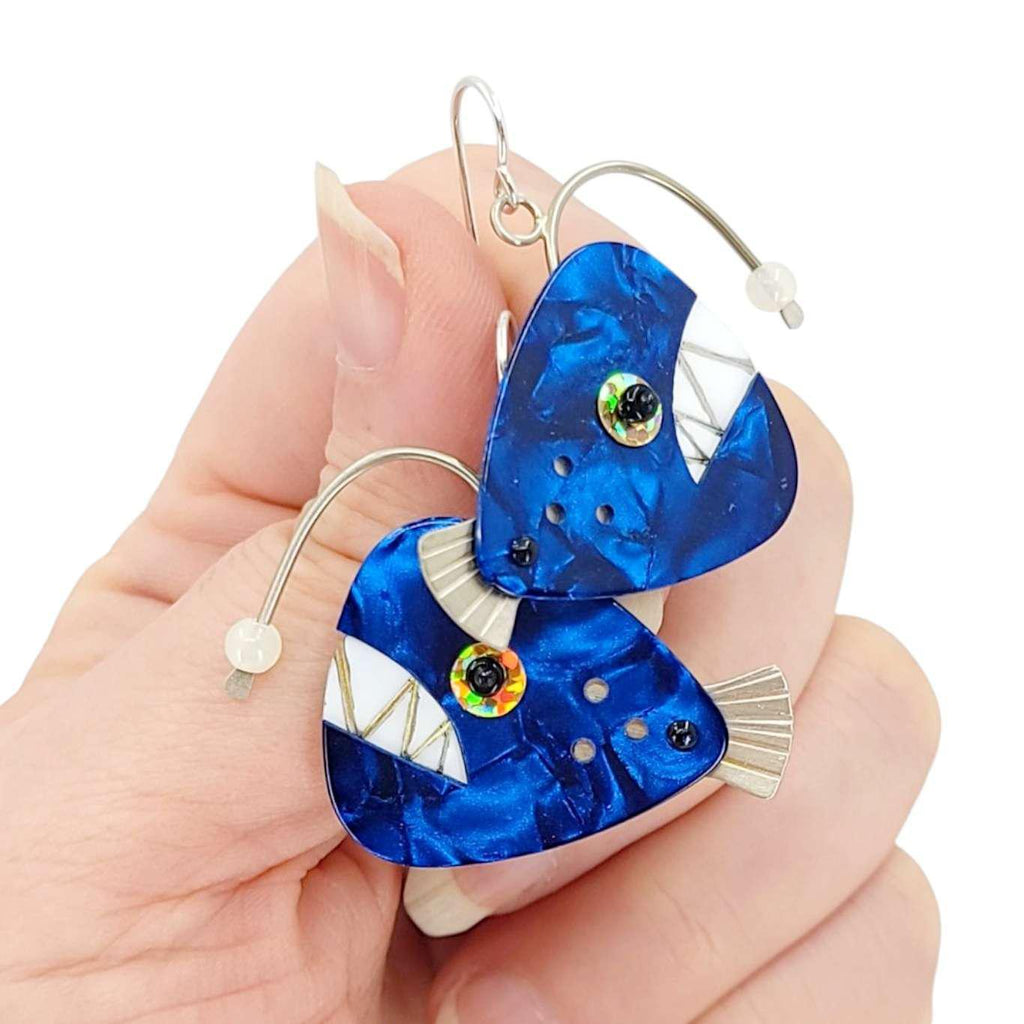 Earrings - Angler Fish by Chickenscratch