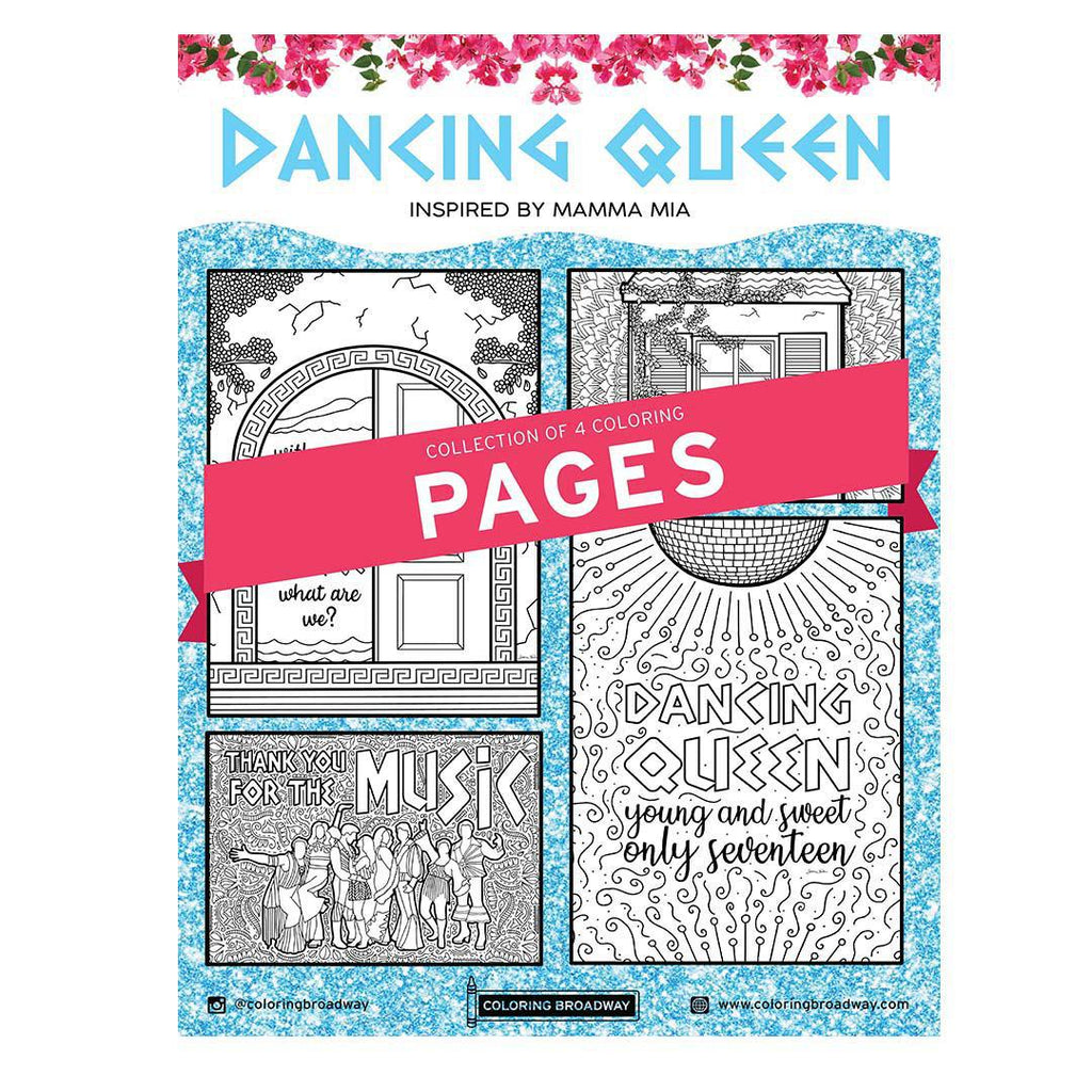 Coloring - Dancing Queen (Pages or Postcards) by Coloring Broadway