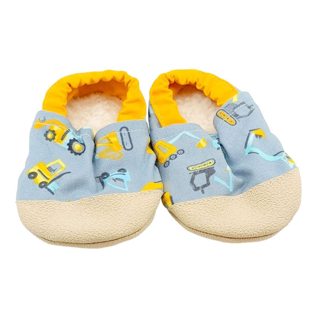 Baby Shoes - Construction Vehicles (0-6mo or 6-12mo) by This Brave Journey